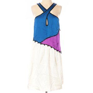 mint Jodi Arnold Silk Crisscross Halter Dress NEW